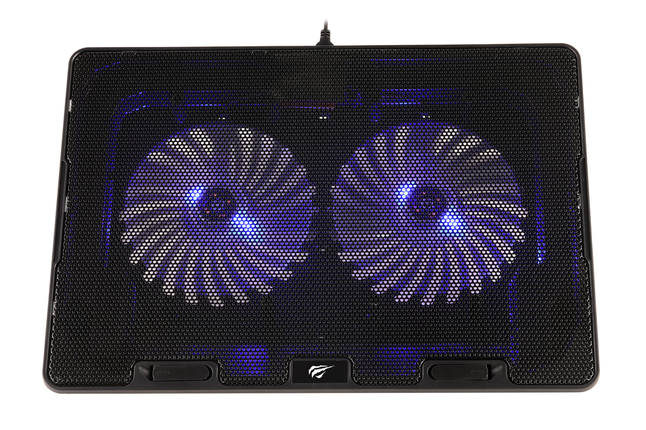 HAVIT Gamenote HV-F2083 Gaming Laptop Cooling Pad – Dual Fans, Adjustable Height, Blue LED Light, Dual USB Ports