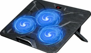 HAVIT F2067 Laptop Cooling Pad – Triple Fan Cooling Stand with Adjustable Height and Dual USB Ports