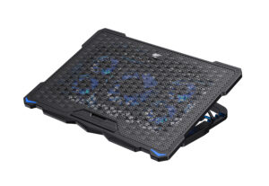 HAVIT Gamenote F2075 Gaming Laptop Cooling Pad – Dual Fans, Blue LED Light, Dual USB Ports, Metal Mesh Design