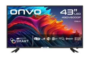 ONVO 43OV6000F 43" Full HD Android 13 Smart LED TV – Built-in Receiver, Wi-Fi, Bluetooth