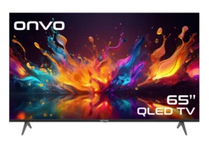 ONVO 65OVF9000UQ 65" 4K Ultra HD QLED Google TV – HDR10, Frameless, 4 HDMI, Bluetooth