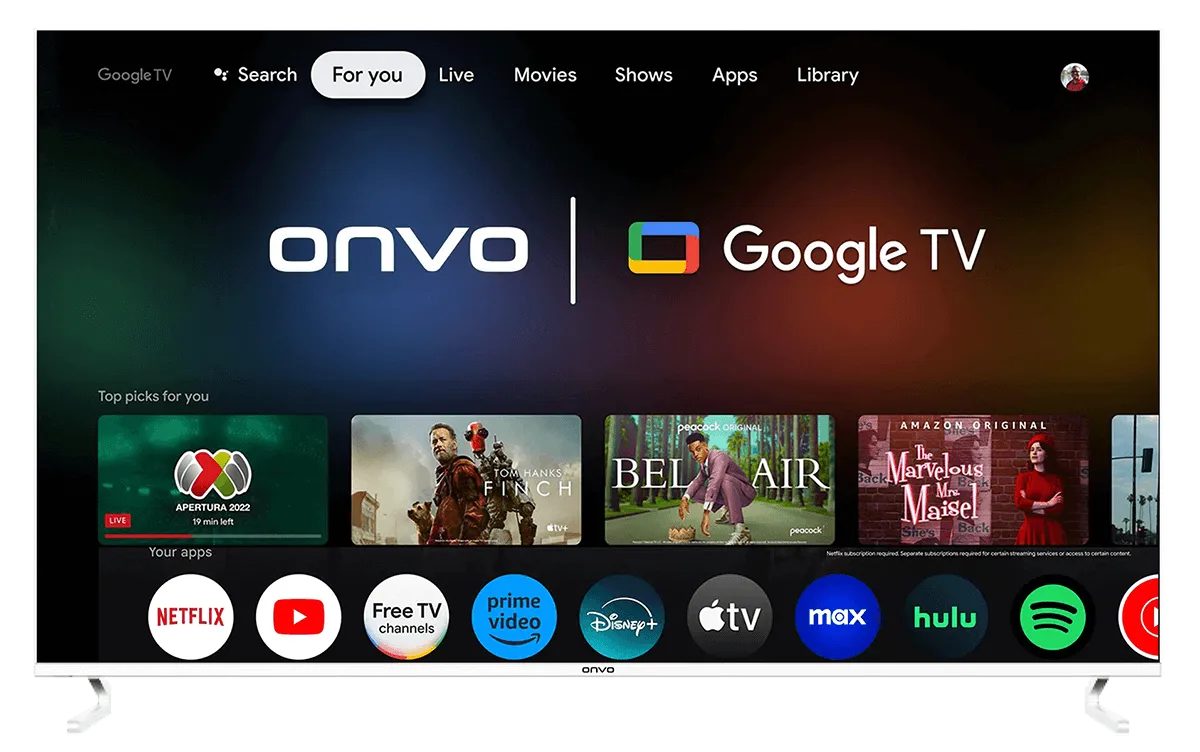 ONVO 75” QLED OVF9000UQ Google TV | 4K Ultra HD • 75-inch Smart TV - Image 3