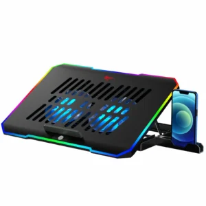 HAVIT F2069 RGB Gaming Cooling Pad – Dual Fan Laptop Cooler with Adjustable Height
