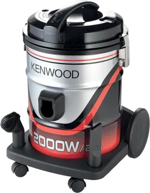 KENWOOD Drum Vacuum Cleaner 2000W 20L Tank with 8m Extra Long Power Cord, Removable & Washable Filter, Multi Surface for Home Office VDM40.000BR Multicolor