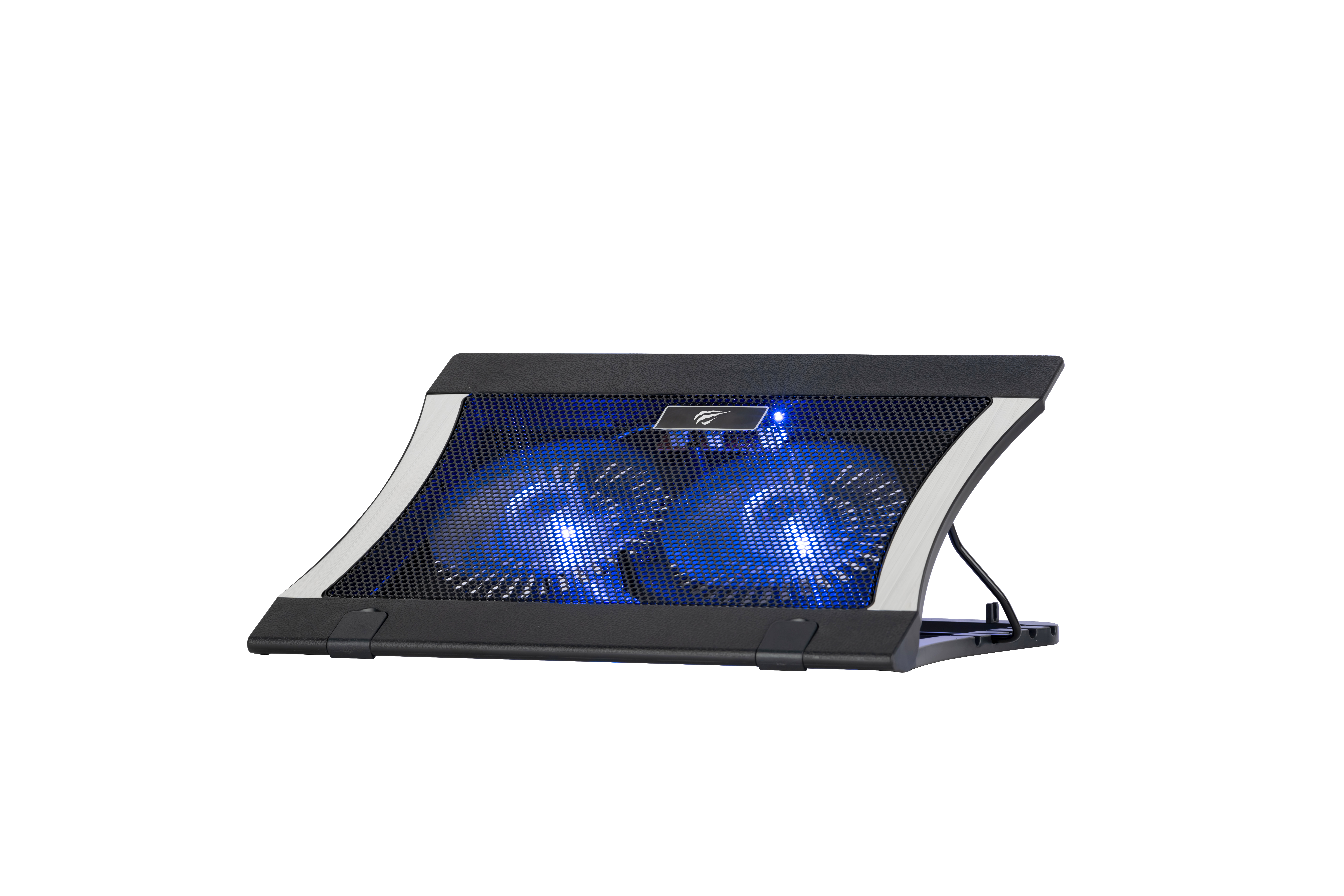 HAVIT F2051 Laptop Cooling Pad – Dual Fan Cooler with Blue LED & Adjustable Stand - Image 3