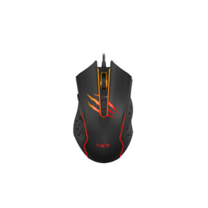 HAVIT MS1027 Optical Gaming Mouse – 800/1200/1600/2400 DPI, Ergonomic Anti-Slip Design, RGB Style