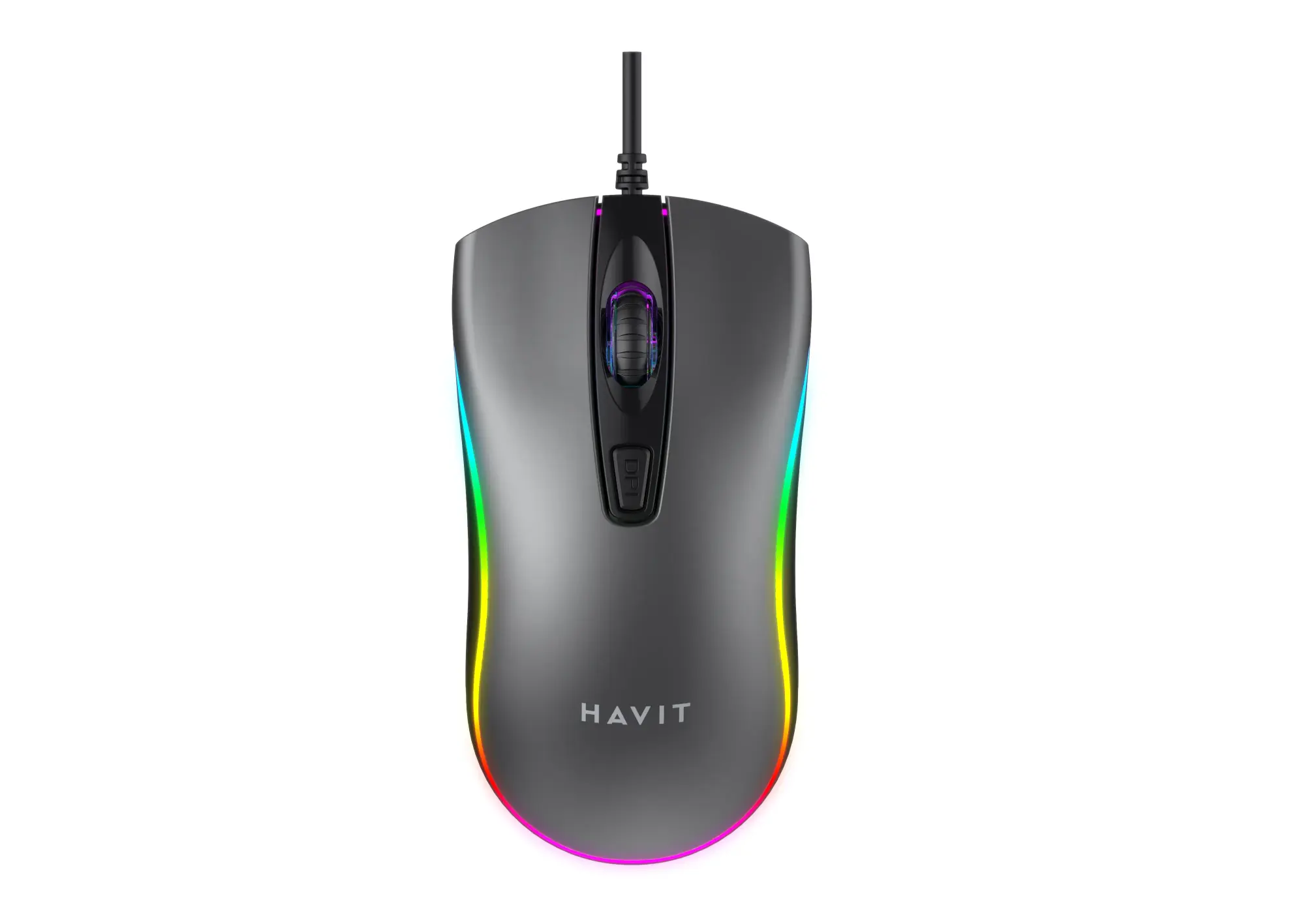 HAVIT MS72 Optical RGB Mouse – 800/1200 DPI, Ergonomic Anti-Slip Design
